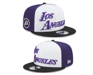 NBA Los Angeles Lakers New Era Cream Black 2022-23 City Edition 9FIFTY Snapback Hat 2119