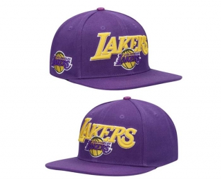 NBA Los Angeles Lakers Pro Standard Purple Wordmark Logo Snapback Hat 2127