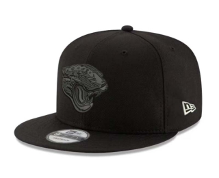 NFL Jacksonville Jaguars New Era Black On Black 9FIFTY Snapback Hat 2028