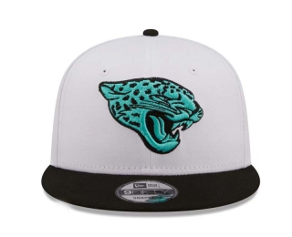 NFL Jacksonville Jaguars New Era Cream Black 9FIFTY Snapback Hat 2031