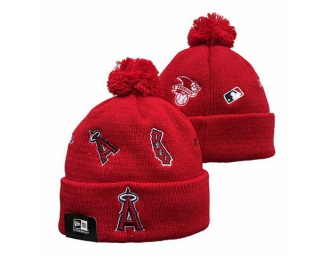 MLB Los Angeles Angels New Era Red Identity Cuffed Beanies Knit Hat 3007
