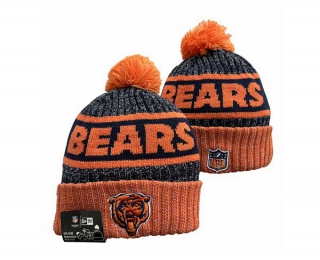 NFL Chicago Bears New Era Pewter Orange 2023 Sideline Tech Cuffed Beanies Knit Hat 3061