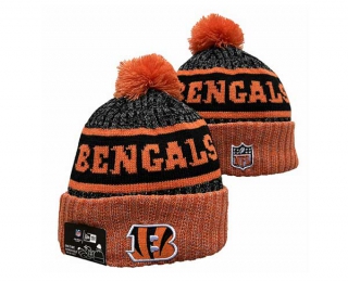 NFL Cincinnati Bengals New Era Pewter Orange 2023 Sideline Tech Cuffed Beanies Knit Hat 3053