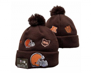 NFL Cleveland Browns New Era Brown Identity Cuffed Beanies Knit Hat 3045