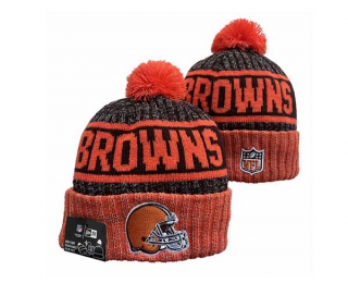 NFL Cleveland Browns New Era Pewter Orange 2023 Sideline Tech Cuffed Beanies Knit Hat 3046