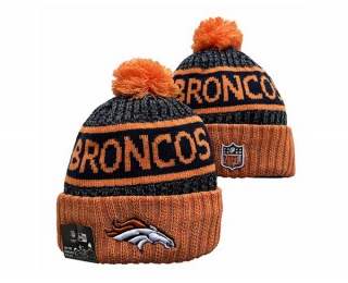 NFL Denver Broncos New Era Pewter Orange 2023 Sideline Tech Cuffed Beanies Knit Hat 3060