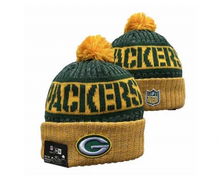 NFL Green Bay Packers New Era Green Gold 2023 Sideline Tech Cuffed Beanies Knit Hat 3073
