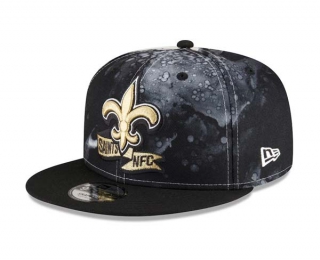 NFL New Orleans Saints New Era Black 2022 Sideline 9FIFTY Snapback Hat 2037