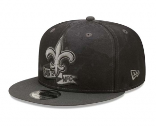NFL New Orleans Saints New Era Black 2022 Sideline 9FIFTY Snapback Hat 2038