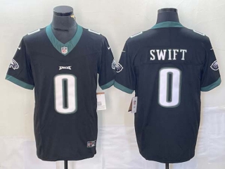 Men's NFL Philadelphia Eagles #0 D'Andre Swift Black Vapor Limited Football Stitched Jersey