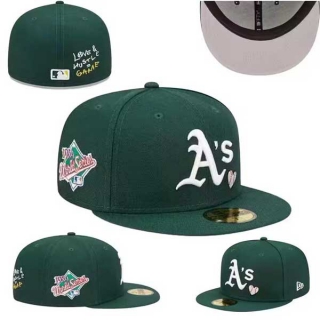 MLB Oakland Athletics New Era Green 1989 World Series 59FIFTY Fitted Hat 0502