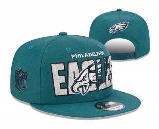 NFL Philadelphia Eagles New Era Midnight Green 2023 NFL Draft On Stage 9FIFTY Snapback Hat 3033