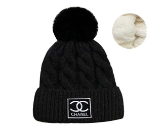 Wholesale Chanel Black Knit Beanie Hat 9002