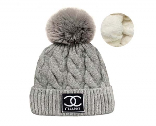 Wholesale Chanel Gray Knit Beanie Hat 9003
