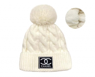 Wholesale Chanel White Knit Beanie Hat 9006