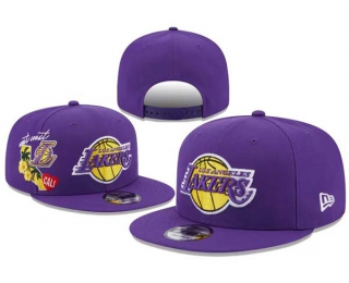NBA Los Angeles Lakers New Era Purple City Cluster 9FIFTY Snapback Hat 8052