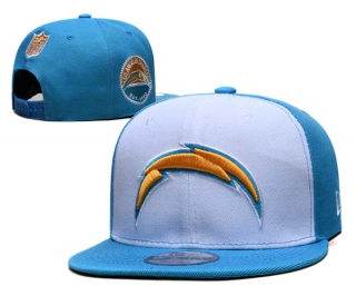 NFL Los Angeles Chargers New Era White Light Blue 9FIFTY Snapback Hat 6014