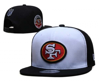 NFL San Francisco 49ers New Era White Black 9FIFTY Snapback Hat 6050