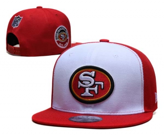 NFL San Francisco 49ers New Era White Red 9FIFTY Snapback Hat 6051
