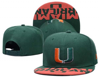 NCAA College Miami Hurricanes New Era Green Snapback Hat 6003
