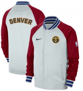 NBA Denver Nuggets Nike White Red 2022-23 City Edition Showtime Thermaflex Full-Zip Jacket