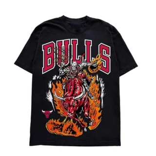 Men's Warren Lotas x NBA Chicago Bulls Black Short sleeves Tee Shirt (1)