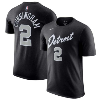 Men's Detroit Pistons Cade Cunningham Nike Black 2023-24 City Edition T-Shirt