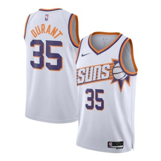 Men's Phoenix Suns Kevin Durant Nike White 2023-24 Swingman Association Edition Jersey