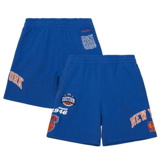 Men's NBA New York Knicks Mitchell & Ness Royal Printed Shorts