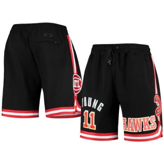 Men's NBA Atlanta Hawks #11 Trae Young Pro Standard Black Heat Press Shorts