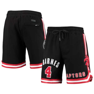 Men's NBA Toronto Raptors #4 Scottie Barnes Pro Standard Black Heat Press Shorts