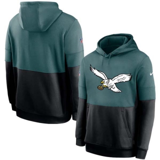 Men's NFL Philadelphia Eagles Nike Green Black Retro Logo Pullover Hoodie