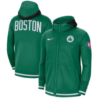 Men's NBA Boston Celtics Nike Kelly Green 75th Anniversary Performance Showtime Full-Zip Hoodie Jacket