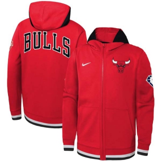 Men's NBA Chicago Bulls Nike Red 75th Anniversary Performance Showtime Full-Zip Hoodie Jacket