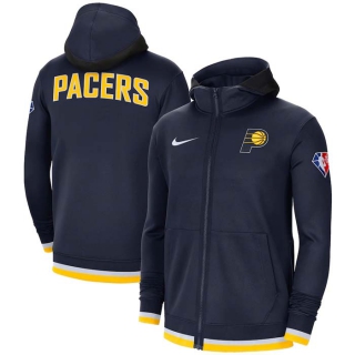 Men's NBA Indiana Pacers Nike Navy 75th Anniversary Performance Showtime Full-Zip Hoodie Jacket