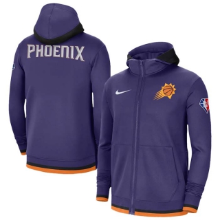 Men's NBA Phoenix Suns Nike Purple 75th Anniversary Performance Showtime Full-Zip Hoodie Jacket