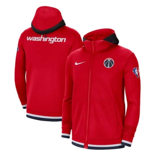 Men's NBA Washington Wizards Nike Red 75th Anniversary Performance Showtime Full-Zip Hoodie Jacket