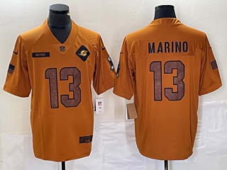 Men's NFL Miami Dolphins #13 Dan Marino Nike Brown 2023 Salute To Service Limited Jersey