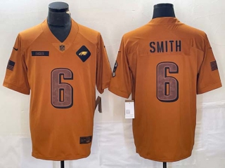 Men's NFL Philadelphia Eagles #6 DeVonta Smith Nike Brown 2023 Salute To Service Limited Jersey