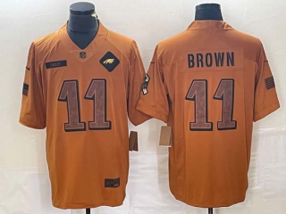 Men's NFL Philadelphia Eagles #11 A. J. Brown Nike Brown 2023 Salute To Service Limited Jersey