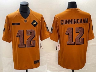 Men's NFL Philadelphia Eagles #12 Randall Cunningham Nike Brown 2023 Salute To Service Limited Jersey