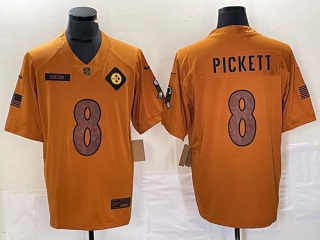 Men's NFL Pittsburgh Steelers #8 Kenny Pickett Nike Brown 2023 Salute To Service Limited Jersey