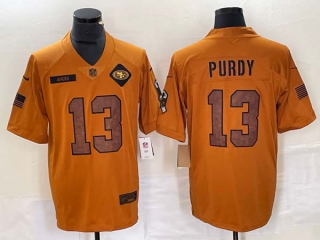 Men's NFL San Francisco 49ers #13 Brock Purdy Nike Brown 2023 Salute To Service Limited Jersey