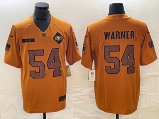 Men's NFL San Francisco 49ers #54 Fred Warner Nike Brown 2023 Salute To Service Limited Jersey
