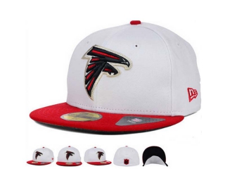 NFL Atlanta Falcons New Era White Red 59FIFTY Fitted Hat 1008