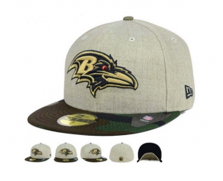 NFL Baltimore Ravens New Era Gray Camo 59FIFTY Fitted Hat 1002