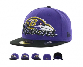 NFL Baltimore Ravens New Era Purple Black 59FIFTY Fitted Hat 1004