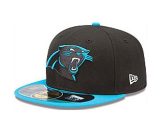 NFL Carolina Panthers New Era Black Blue 59FIFTY Fitted Hat 1001