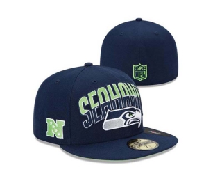 NFL Seattle Seahawks New Era Navy 59FIFTY Fitted Hat 1004