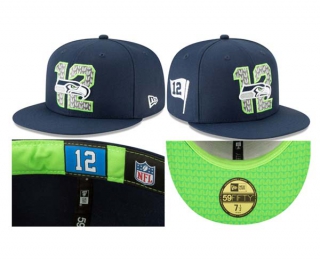 NFL Seattle Seahawks New Era Navy 59FIFTY Fitted Hat 1005